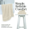 thumbnail image 4 of Utica 6-Piece Towel Set | 100% Cotton Soft & Absorbent Everyday Towels | Ivory, 4 of 8