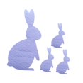 thumbnail image 2 of 4 piezas de portacubiertos de fieltro con forma de conejito de Pascua, bolsas para cubiertos violeta, 2 of 9