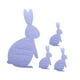 thumbnail image 2 of 4 piezas de soportes para cubiertos con forma de conejito de Pascua, fundas para vajilla de comedor, utensilios violeta, 2 of 9