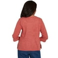 thumbnail image 2 of Alfred Dunner Womens Embellished Spliced Solid Top, 2 of 4