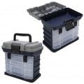 4 Layer Portable Fishing Tackle Box Plastic Handle Storage Organizer Case