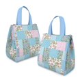 thumbnail image 2 of Pioneer Flower Floral Print Pattern Insulated Lunch Bag for Women & Adults,Large Portable Soft Cooler Lunch Bag,Thermal Food Storage Tote with Pearl Cotton,8.66L,8.75x5.75x9.5 Inch, 2 of 6