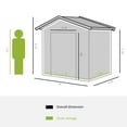 thumbnail image 4 of Outsunny 7' x 4' Storage Shed Garden Tool House w/ Vents Doors Gray, 4 of 9