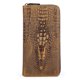 thumbnail image 1 of Cartera larga para hombre de piel auténtica con estampado de cocodrilo, tarjetero para negocios, cartera de mano de piel de vaca de capa superior para hombre, 1 of 4