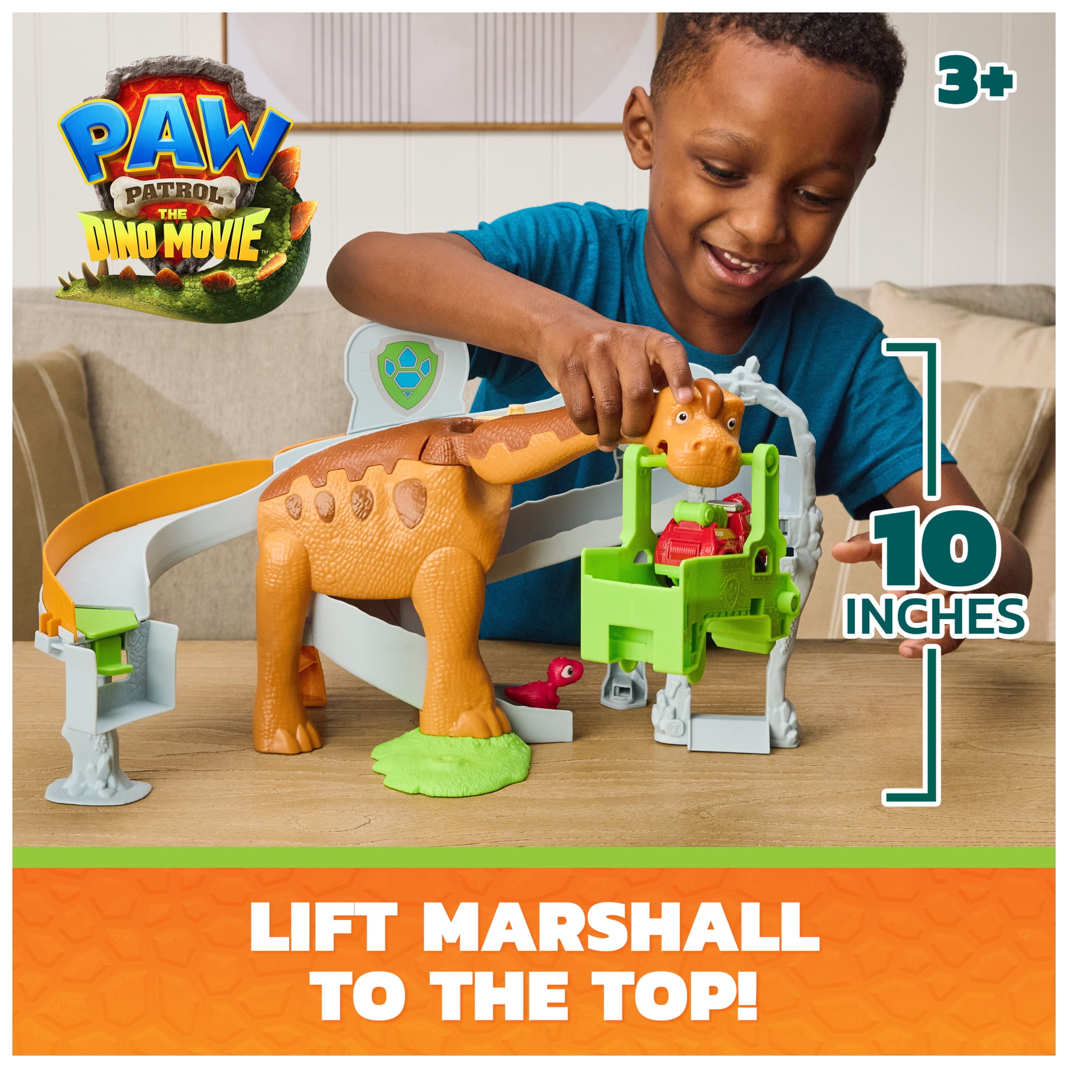 PAW Patrol: The Dino Movie Lift & Race Dino Playset, Ages 3+