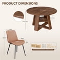 thumbnail image 2 of Hawsaiy 5 Piece 43.3" Round Dining Table Set for 4, Modern Wood Kitchen Table with Storage Shelf & 4 PU Leather Upholstered Dining Chairs, Dining Room Furniture Set for Apartment, 2 of 8