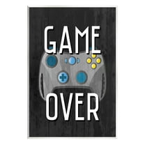 Stupell Industries Game Over Controller Graphic Art Unframed Art Print Wall Art, Design by Kim Allen