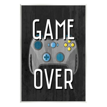 Stupell Industries Game Over Controller Graphic Art Unframed Art Print Wall Art, Design by Kim Allen