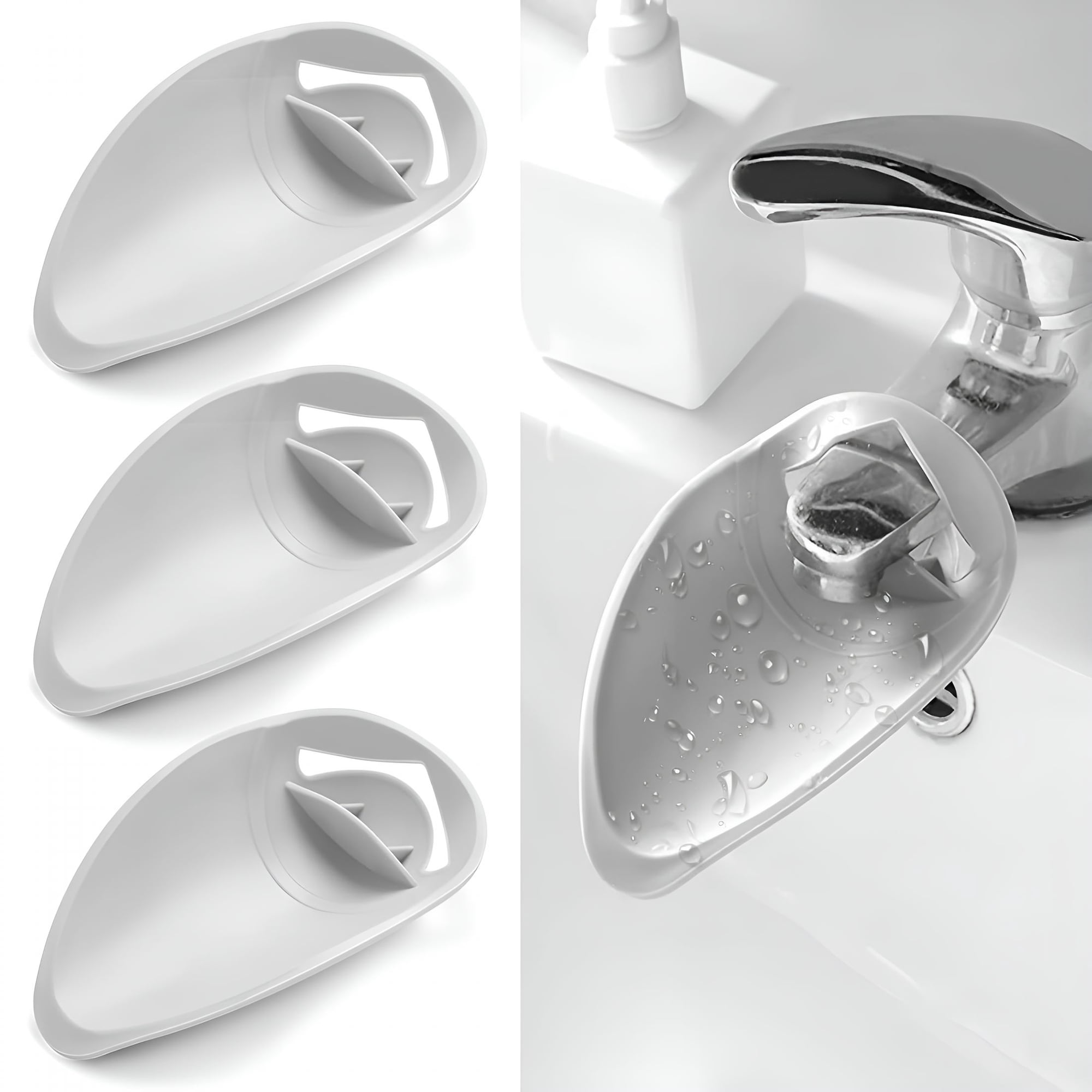 HIBIBUD 3Pcs Faucet Extender for Toddlers, Adjustable Bathroom Sink Extender, Splash Proof Kids Hand Washing Aid, Portable Travel Water Spout Attachment for Children and Limited Mobility