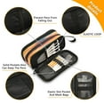 thumbnail image 4 of ALAZA Yellow Tie Dye Pencil Case Bag 3 Compartment Pen Pouch Large Storage Holder Box Organizer, 4 of 8