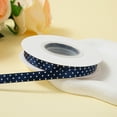 thumbnail image 1 of Firefly Hope 0.4 Inch x 25 Yards Polka Dot Grosgrain Ribbon, Spool Craft Ribbon for Christmas Gift Wrapping, DIY Crafts & Wedding Decor, Navy, 1 of 5