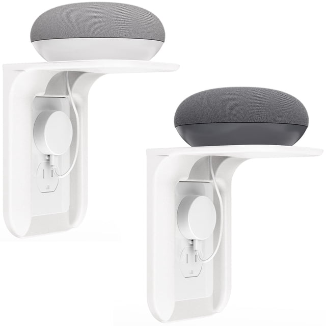 Soporte de pared Outlet Shelf WALI OLS002-W, paquete de 2, blanco