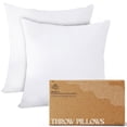thumbnail image 3 of Máulli Collection 18 x 18 Throw Pillow Insert - Pack of 2 White Fluffy Pillow Inserts for Throw Pillow Covers, Lightweight Firm Throw Pillows for Bed, Couch Pillows for Living Room, Euro Pillows, 3 of 9