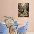 thumbnail image 2 of Creowell Deer Turkey Forest Canvas Print Art Modern Home Decor Living Room Office Ready to Hang 12x16in, 2 of 5