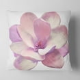 thumbnail image 2 of Designart Cute Light Pink Magnolia Flower - Flowers Throw Pillowwork - 16x16, 2 of 5