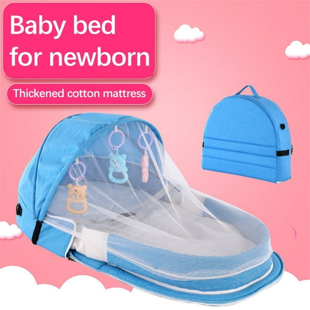 Toddler Bed Baby Folding Camping Bed Baby Folding Crib Breathable Chair Folding Travel Basket Travel Bed Outdoor Travel Bed Bed Gray One size Walmart
