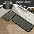 thumbnail image 6 of SIXHOME Non-Slip Kitchen Rug, Washable 20"x32" Twill Floor Mat, Half Circle Design for Sink, Laundry, Black, 6 of 7
