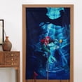 thumbnail image 4 of Cortina opaca con estampado Ariel para puerta, talla única, para decoración del hogar, dormitorio, sala de estar, 4 of 7