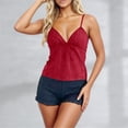 thumbnail image 3 of Lixiuxyad Womens Tank Tops Summer Camisole Top With Bow Knot And Lace Trim For A Slim Fit Casual Style,Red, 3 of 6