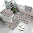 thumbnail image 3 of Bathroom Rugs Sets 3 Piece - Fourbeam stars pattern Absorbent Non Slip Bath Mats, U-Shape Toilet Lid Cover, Contour Mat, Soft Washable Shower Mats Bath Rug Mat for Bathroom Tub Toilet, 3 of 7