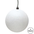 thumbnail image 3 of Adorno Navideño Vickerman 6" Bola Blanca con Brillo Paquete x4, 3 of 4