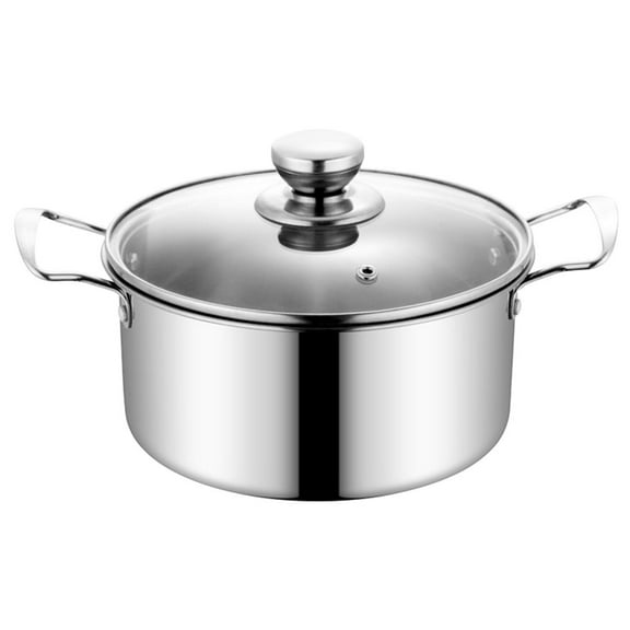 SEWCHICS Stainless Steel Soup Pot 6-Quart Cookware Optimal Heat Absorption for Kitchen