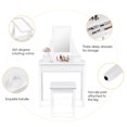 thumbnail image 4 of Gymax Ensemble de Coiffeuse de Salle de Bain W/ 3 Boîtes de Rangement, 4 of 9
