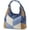 Blue Multi, variant on Sagefinds Color Block Shoulder Bag for Women, Hobo Purse, 3 Zippered Compartments, Lined Interior