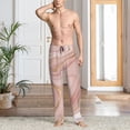 thumbnail image 4 of Mens Pajama Pants Bottoms with Pockets - Rose Gold Glitter Splatter Comfy Mens Pj Pants, Soft Men Lounge Pants, 4 of 5