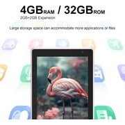 Android Tablet 7 inch, Android 12 Tablet, 4GB RAM 32GB ROM, Quad-Core Processor, Dual Camera, WiFi, 128GB Expand, Game, GMS Certified Tablets for Kids