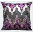 thumbnail image 4 of The HomeCentric Pillow Cover, Zippered Pillow Covers, Pillow Covers Pack of 2, 22x22 inch (55x55 cm) Purple, Faux Leather Throw Pillow Covers, Handmade Pillow Covers,, Abstract Easter - Purple Lava, 4 of 4
