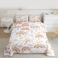 thumbnail image 2 of Castle Fairy Preppy Cartoon Rainbow Twin Comforter Sets,Kawaii Starry Sky Bedding Set, 2 of 8