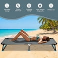 thumbnail image 2 of Biotree Folding Camping Cot Portable Military Style Sleeping Bed Heavy Duty Outdoor Cot for Adults Camping Hiking, Gray, 2 of 12