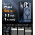 thumbnail image 2 of Magnetic Compatible with iPhone 16 Pro Max Case, [Built-in Invisible Kickstand][Compatible with MagSafe] [Military Grade Shockproof] Slim Translucent Matte Phone Case for iPhone 16 Pro Max 6.9" Blue, 2 of 7