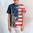 thumbnail image 2 of Ccpelsie Toddler Boy Girl 4th Of July Outfit Short Sleeve Independence Day T-Shirt Fourth Of July Clothes for Kids(Blue,10-11 Years), 2 of 5