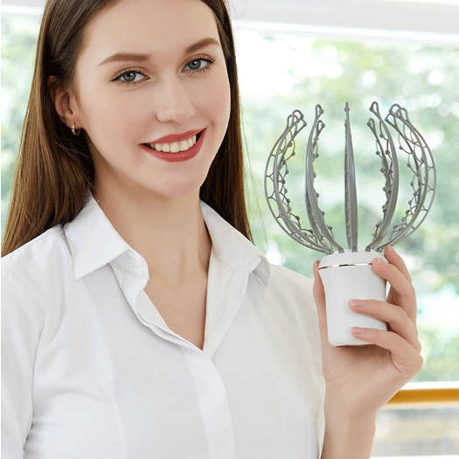 Octopus Electric Scalp Massager – 12 Detachable Claws, 3 Speed Modes, 500mAh Battery – Deep Tissue Head & Neck Massager for Tension Relief, Spa-Like Relaxation