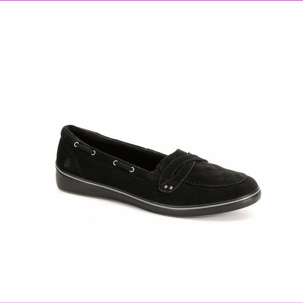 Grasshoppers - Grasshoppers Women's EH58290 Windham Suede Boat Shoe, Black Size 5.5 W - Walmart