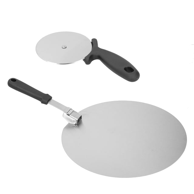 Espátula plegable de acero inoxidable para pizza, para servir queso y hornear, 12 pulgadas