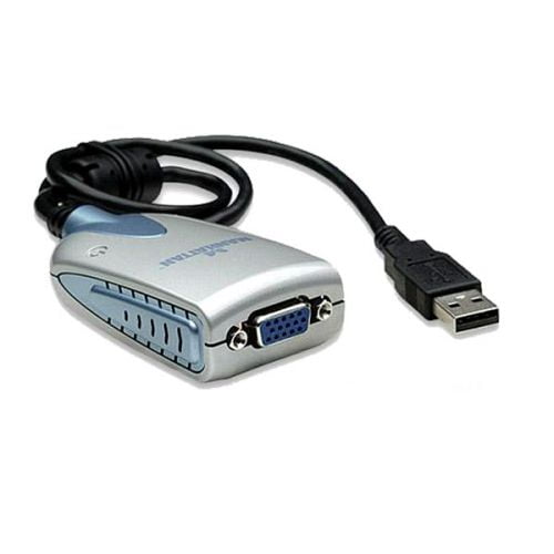 Manhattan Cable (USB 2.0), 1600 x 1200 Bits Blister 1,6 480 USB-A to SVGA Converter, 50cm, Mâle à Femelle, Mbit/S en 16 Ou 32 Bits Couleur, Prend en Charge jusqu'à 6 Écrans Supplémentaires, Hi-Speed USB, Argent/Bleu, Garantie de Trois Ans, - Adaptateur Cable - USB Mâle à HD-15 (VGA) Femelle - Pi - Bleu, Argent