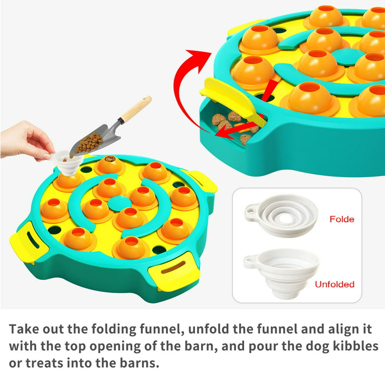 Dog Puzzle Toy 2 Levels, Slow Feeder, Dog Food Treat Feeding Toys for IQ  Trainin