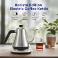 thumbnail image 3 of Electric Gooseneck Kettle With LCD Display Automatic Shut Off Retro Coffee Kettle Temperature Control Hot Water Boiler to Pour Over Tea, 1200 Watt Quick Heating Tea Pot, 0.8L, Stainless Steel, 3 of 4