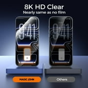 MAGIC JOHN 2 Pack Screen Protector for iPhone 16/iPhone 15 HD Clear Corning Tempered Glass Screen Saver Easy Installation