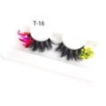 thumbnail image 1 of Xiao Hua Pestañas postizas de visón esponjosas con lentejuelas y purpurina, ideales para cosplay, fiestas de Año Nuevo, maquillaje de escenario (estilo brillante, T-16), 1 of 3