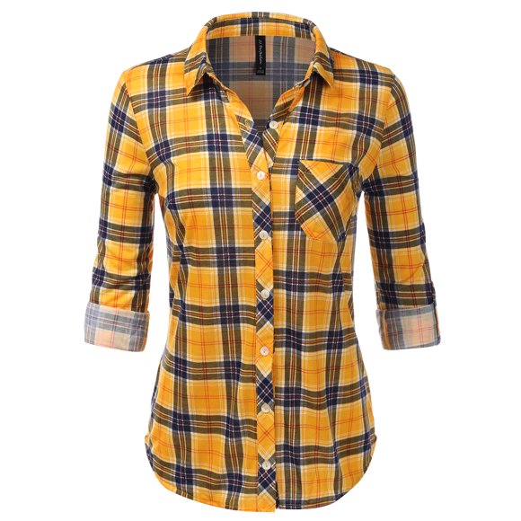 Women's Plaid Button Up Shirts