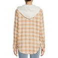 thumbnail image 5 of Time And Tru Women's Hooded Flannel, 5 of 5