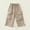 Khaki, variant on ATOGUTA Girls Cargo Work Pants Elastic High Waist Wide Leg Jogger Streetwear Kids Pants Casual Loose Trousers Khaki, Size 3-13 Years
