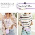 thumbnail image 5 of for iPhone 15 Pro Max Case, Cute Heart Wristband Lanyard Cross Body Strap Electroplated Camera Protection Shockproof Protective Case Women Girls for iPhone 15 Pro Max 6.7"-Purple., 5 of 12