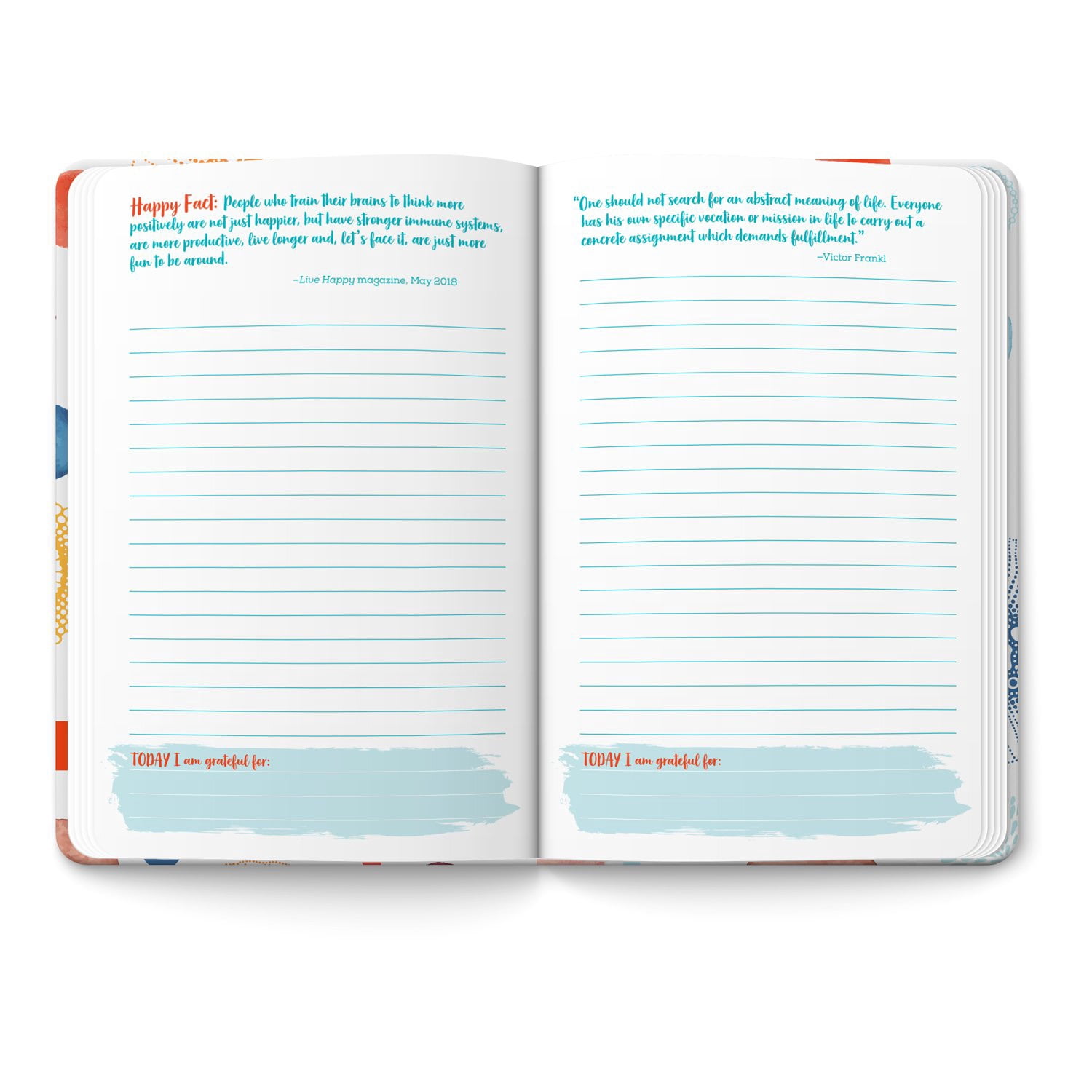 Corso Live Happy Notebook (Gratitude Journal, Daily Quote on Mindful Living, Business Notebook, Personal Diary)