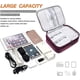thumbnail image 2 of Organizador electrónico de viaje de doble capa (violeta), bolsa organizadora de cables impermeable, utilizada para accesorios electrónicos, cabina grande a prueba de golpes de doble capa, 2 of 5