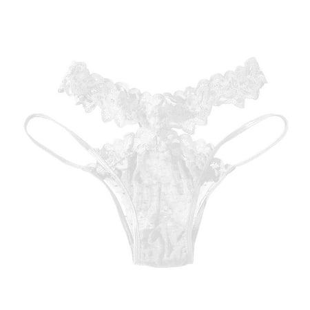 

Gubotare Panties For Women Womes Lace Underwear Panties Sexy Soft SeamlessTrim Briefs Hipster Panties For Ladies White L